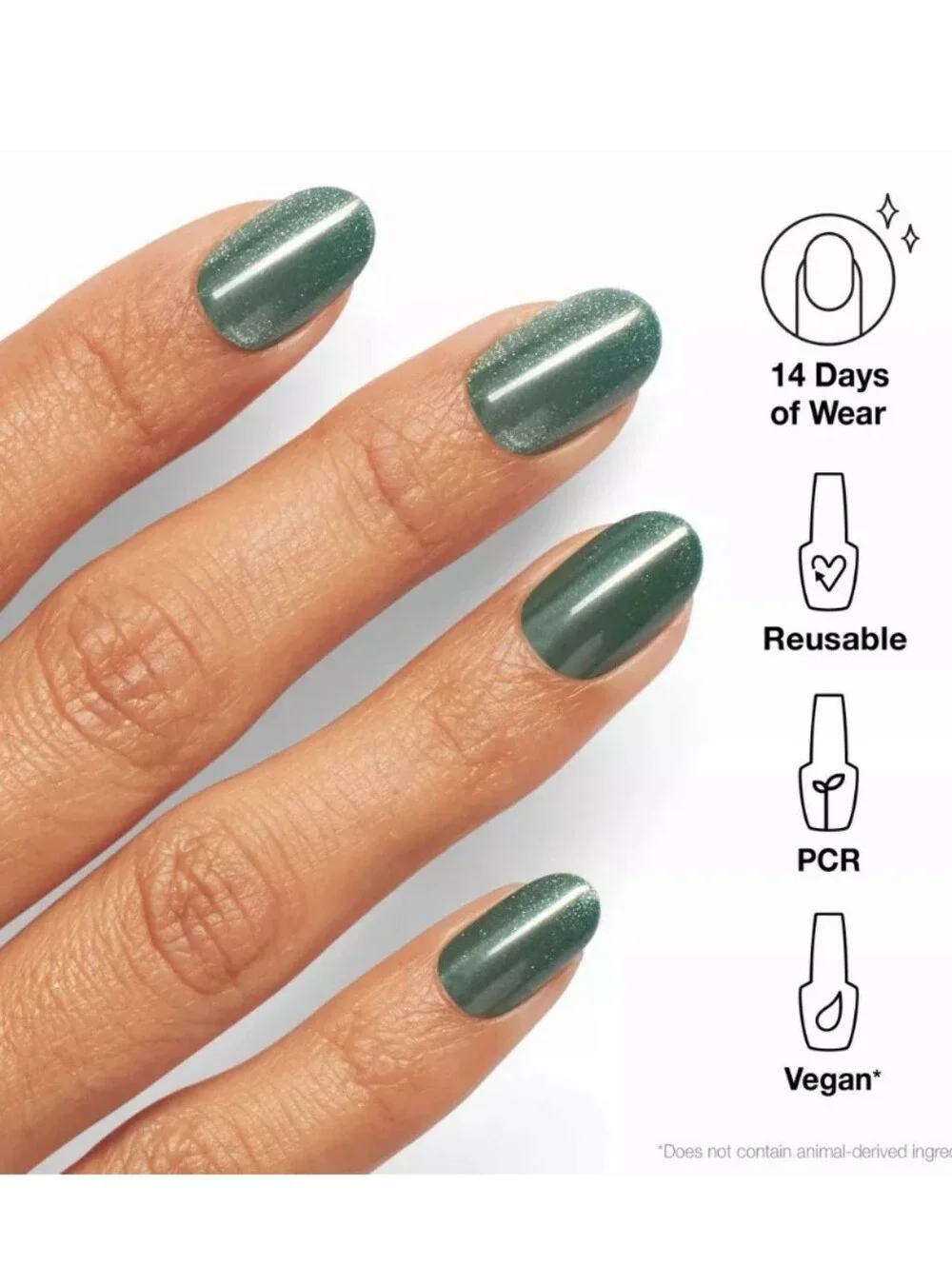 OPI EXPRESSION FEELIN' CAPRICORN-Y METALLIC GREEN INSTANT GEL-LIKE MANICURE.